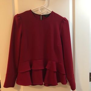 Zara Woman Peplum Top
